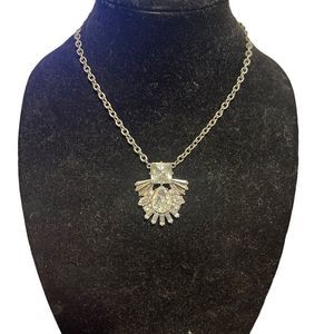 Antique CZ Burst Pendant 23" chain